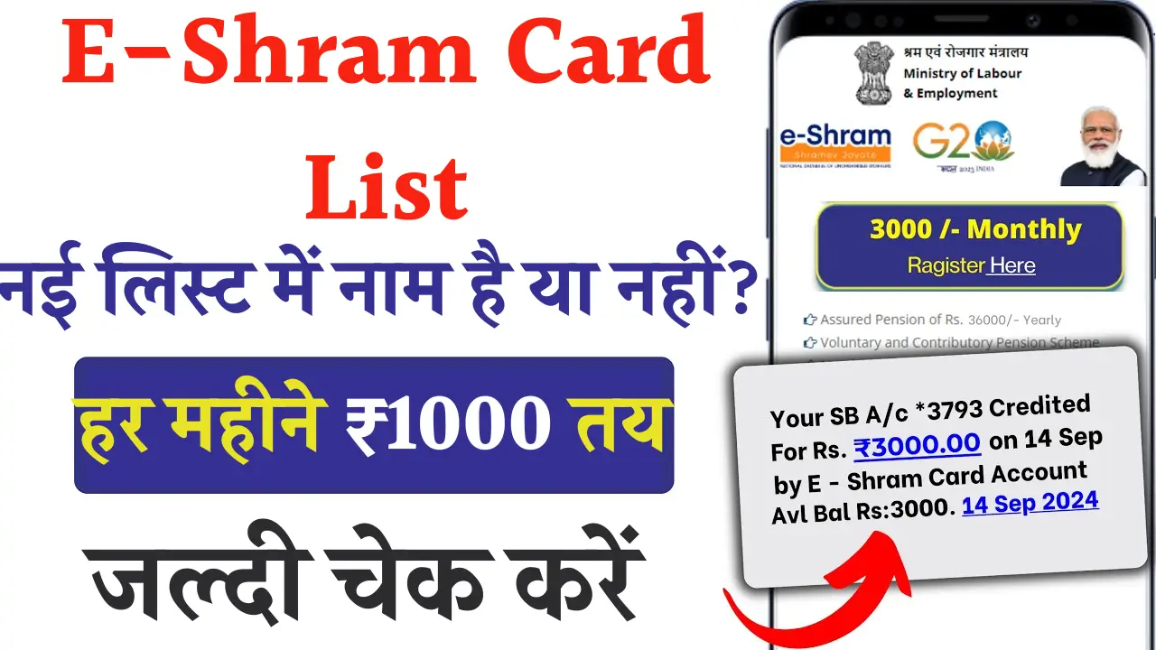 E-Shram Card List