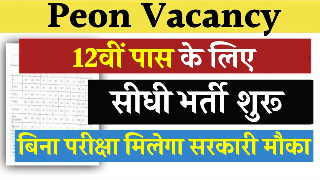 Peon Vacancy